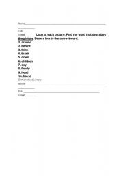 English Worksheet: sight word