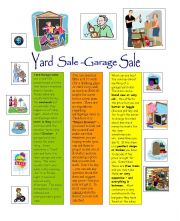 English Worksheet: Shopping -Yard - garage Sales