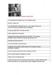 romeo and juliet themes worksheet