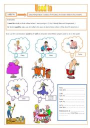 English Worksheet: Used to