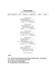 English Worksheet: There she goes