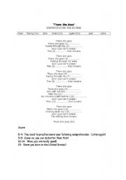 English worksheet: There she goes