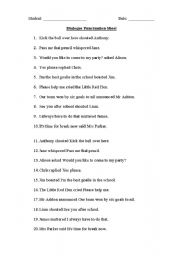 English worksheets: Dialogue Punctuation Sheet