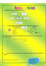 English Worksheet: Health problems, food and recipes!