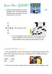 English Worksheet: Spelling activities 2