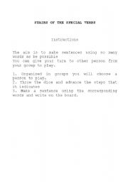 English Worksheet: special verbs