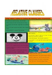 English worksheet: hang out with relative clauses