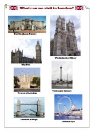 English Worksheet: What can we visit in London (1)