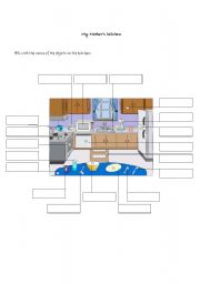 English Worksheet: my mothers kitchen 