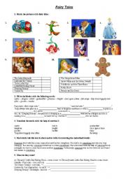 English Worksheet: Fairy Tales