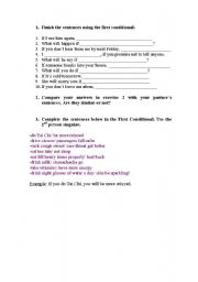 English Worksheet: first conditional