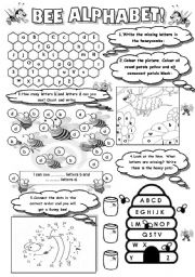 BEE ALPHABET! - FUN ACTIVITIES TO PRACTISE ALPHABET!