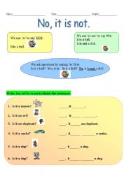 English Worksheet: To Be_Negative_Interrogative