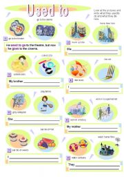 English Worksheet: USED TO