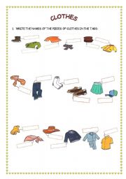 English Worksheet: CLOTHES