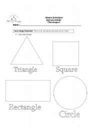 English Worksheet: the shapes 