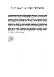 English Worksheet: my daily routines