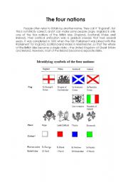 English Worksheet: The four nations