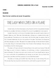 English worksheet: worksheet