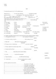 English worksheet: test