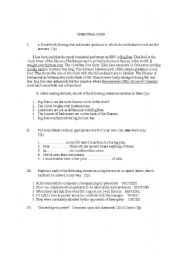 English worksheet: test