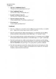 English Worksheet: if clauses