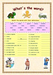 English Worksheet: Dictionary search....