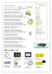 English Worksheet: Lets Rock Around The Clock