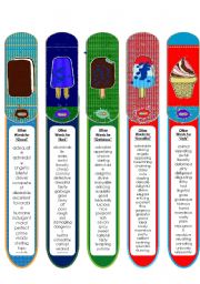 English Worksheet: Synonym Bookmarks 3 - Good, Bad, Beautiful, Ugly, Delicious