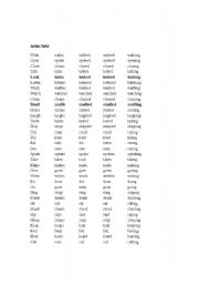 English Worksheet: Verbs