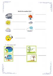 English worksheet: WEATHER AND SEASONS
