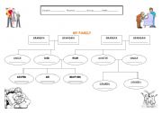 English worksheet: Family tree