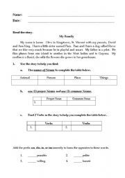 English worksheet: Mixed Language Arts Questions