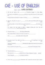 English worksheet: Gapped sentences 