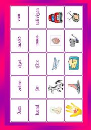 English Worksheet: Phonetic symbols - Memory game  ( set of cards 2 )