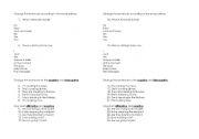 English worksheet: drills on Present Continuous