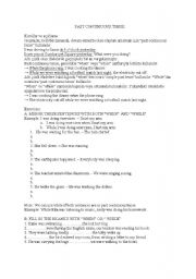 English Worksheet: when while