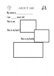 English worksheet: About Me