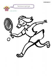 English Worksheet: the tennis player