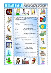 English Worksheet: THE PAST SIMPLE TENSE (regular and irregular verbs)