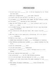 English worksheet: PREPOSITIONS