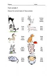 English Worksheet: Farm animals 4