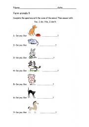 English Worksheet: Farm animals 5