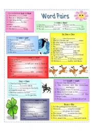 English Worksheet: Word Pairs