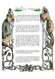 English Worksheet: Reading : Fairy Tales