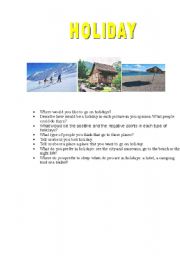 English worksheet: Perfect Holiday