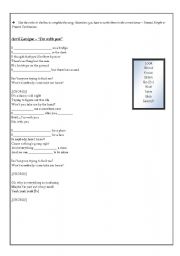 English worksheet: Im with you - Avril Lavigne