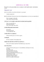 English worksheet: ARTICLES