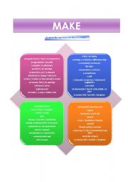 English Worksheet: Make