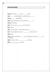 English Worksheet: Use of Let